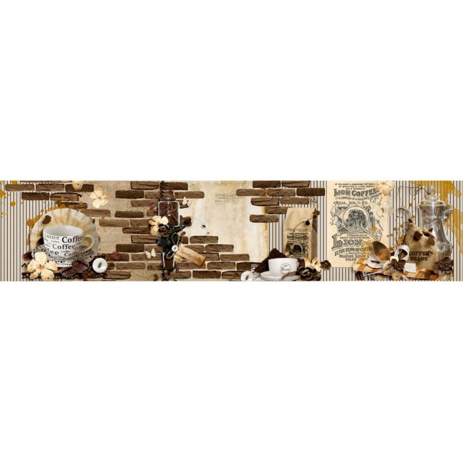 КУХОННЫЙ ФАРТУК МДФ 0,6Х2,44М, КОФЕ LION